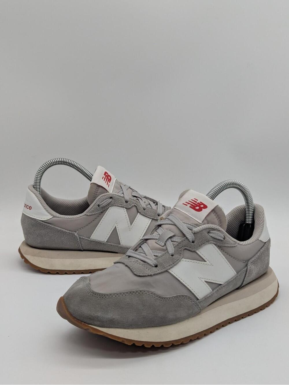 Kids Size 5Y / Womens 6.5 - New Balance 237 Shoes Sneakers GS237PE Gray White
